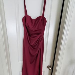 La Femme Strappy Evening Gown.